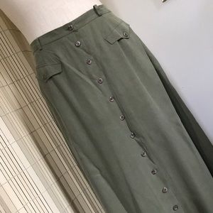 🔴Army Green Front Button Maxi